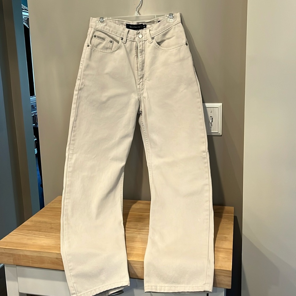 3 pairs of Beige colored jeans